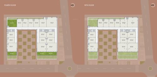  arena Shree Sarju Arena Cluster Plan from 4th to 5th Floor
