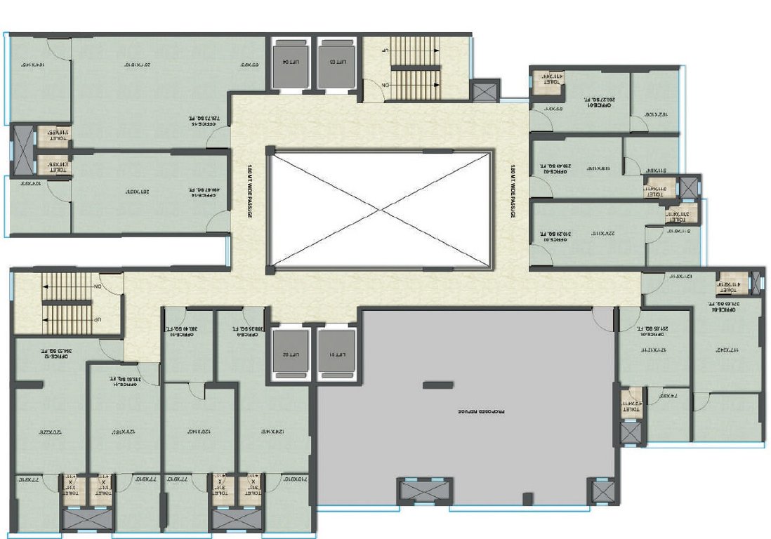  palladian 207 86 Central B Cluster Plan For 8th Floor