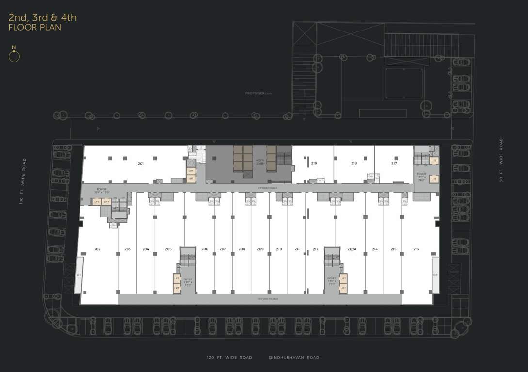  times square grand Times Square Grand Cluster Plan from 2nd to 4th Floor