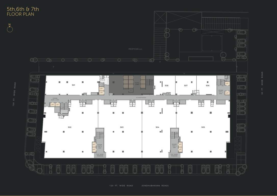  times square grand Times Square Grand Cluster Plan from 5th to 7th Floor