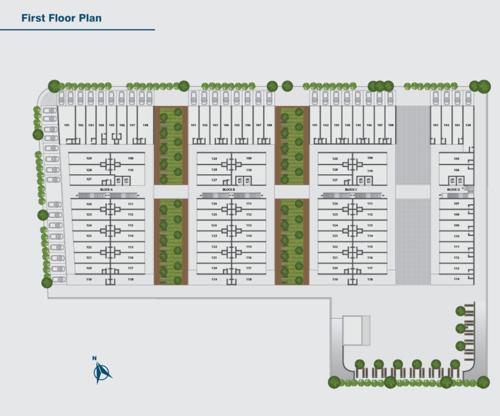  aarohi-galleria Block A,B,C & D Cluster Plan for 1st Floor