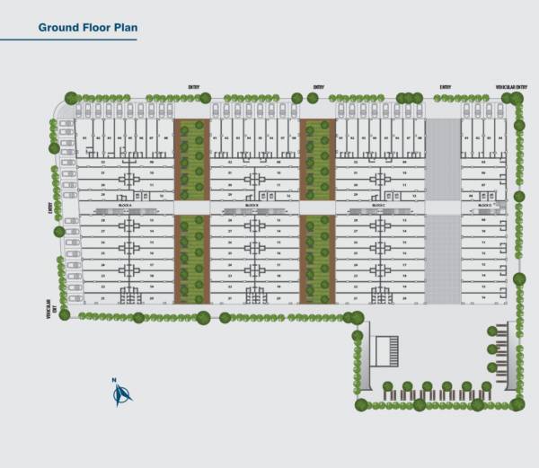  aarohi-galleria Block A,B,C & D Ground Floor Cluster Plan