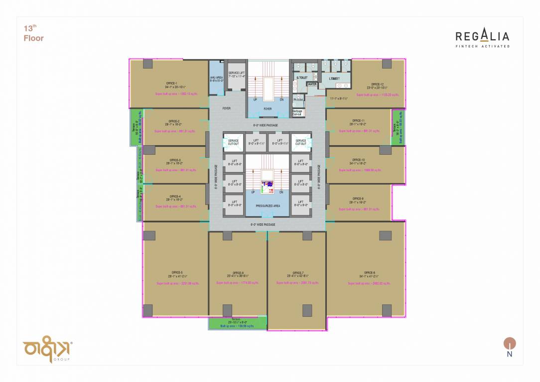 regalia Regalia Cluster Plan for 13th Floor