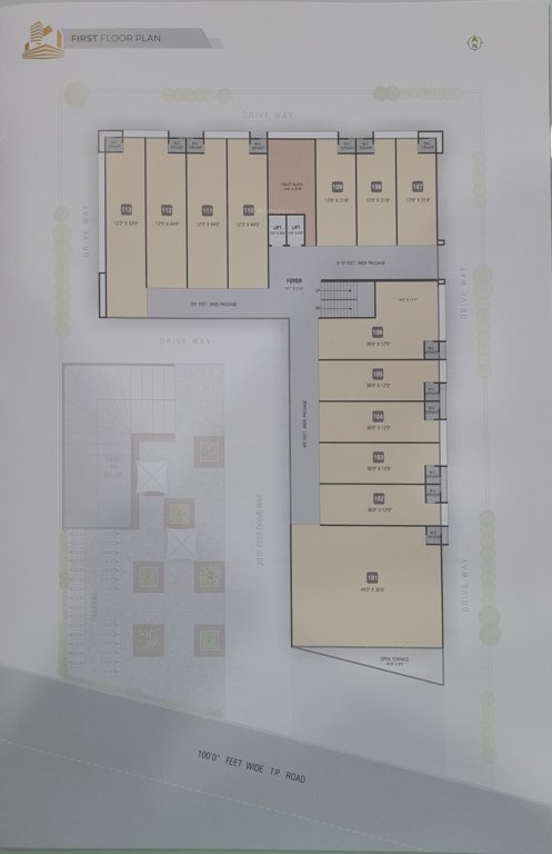  golden plaza Golden Plaza Cluster Plan for 1st Floor