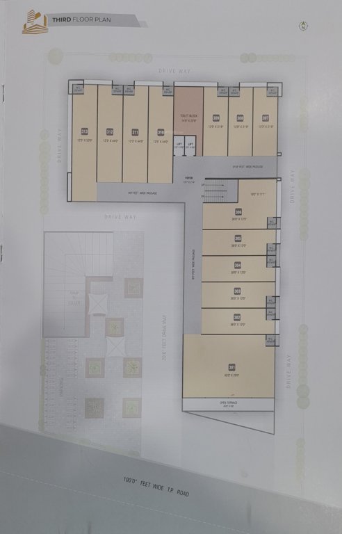  golden plaza Golden Plaza Cluster Plan for 3rd Floor