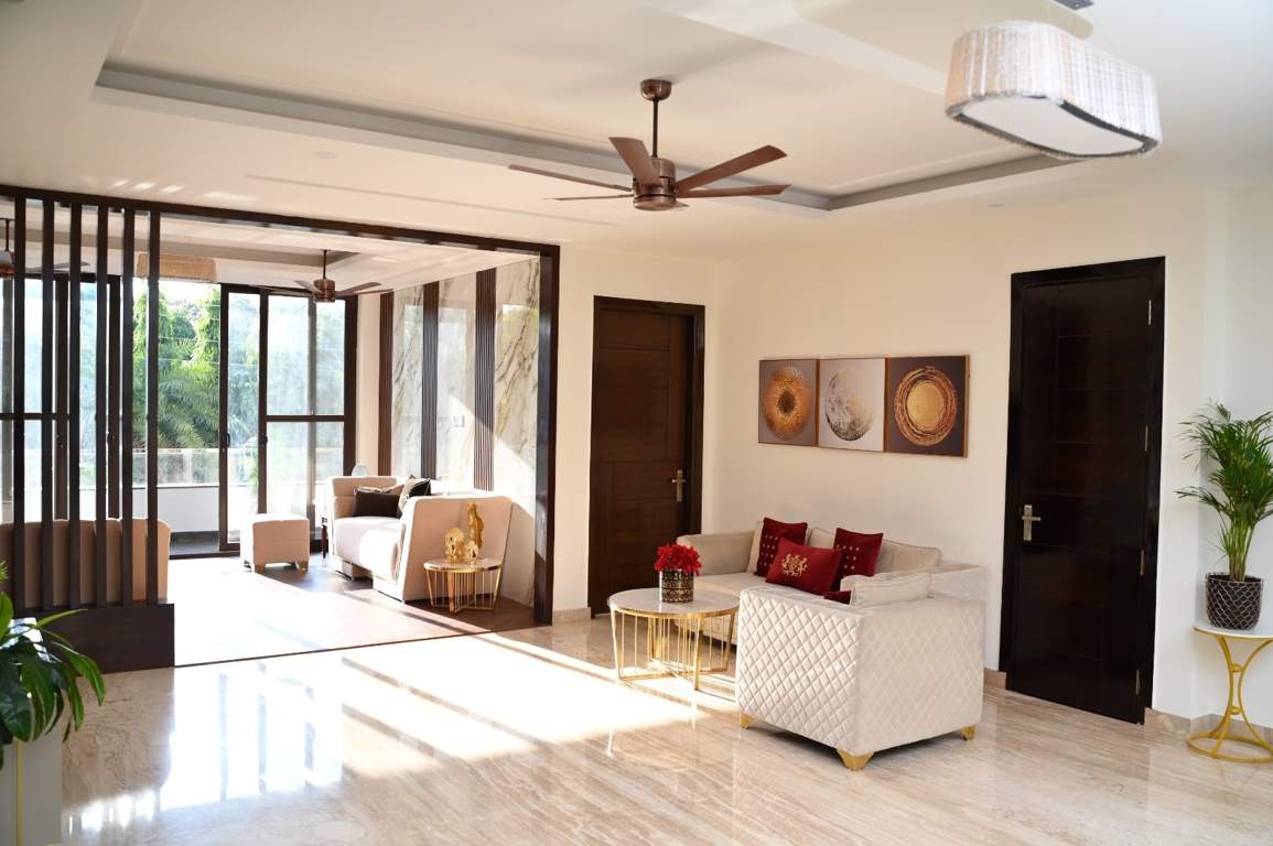  luxury builder floor luv kush 450 Living Area