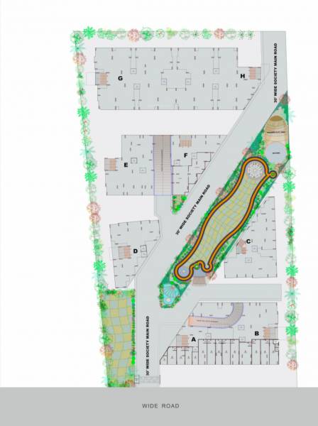  murlidhar-glory Block A,B,C,D,E,F,G And H Cluster Plan For Ground Floor
