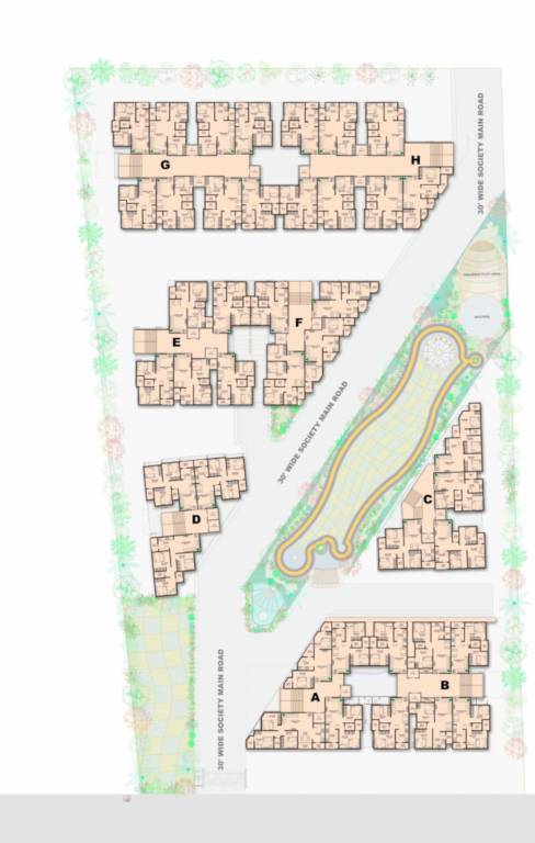  murlidhar glory Block A,B,C,D,E,F,G And H Cluster Plan For Typical Floor Plan