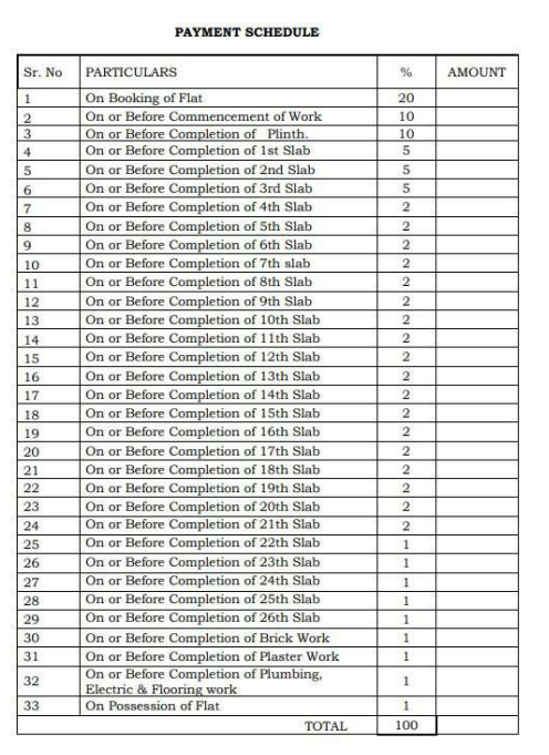 sai-world-dreams-phase-2 Construction Linked Payment (CLP) Payment Plan