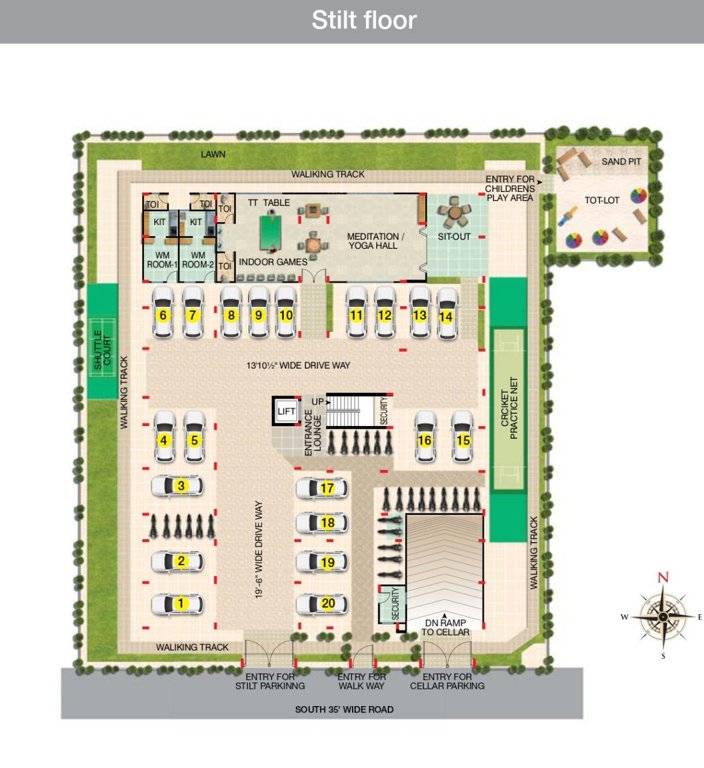  urban Urban Cluster Plan for Stilt Floor