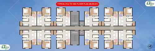  green-valley Building 1 Cluster Plan from 1st to 10th Floor
