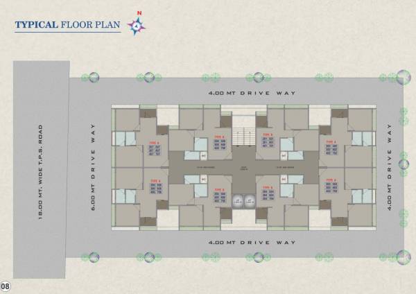  aaradhana-sky-2 Aaradhana Sky 2 Cluster Plan for Typical Floor
