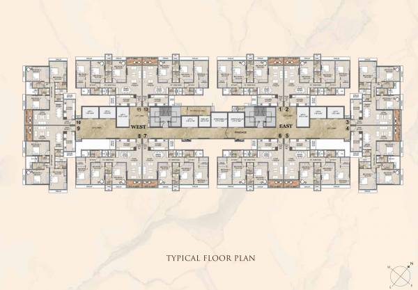  bharat-altavistas Cluster Plan for Typical Floor