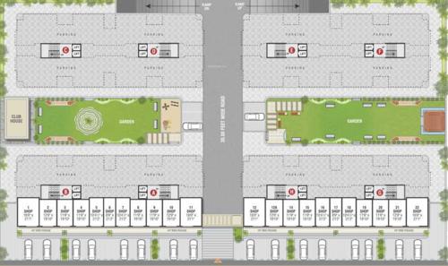  vihaan-sarthak-era Block A, B G And H Cluster Plan for ground Floor