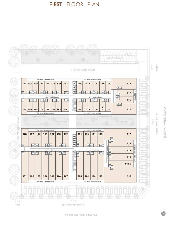  south street Block A And B Cluster Plan for 1st Floor