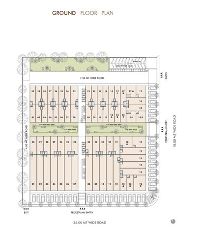  south-street Block A And B Cluster Plan for ground Floor