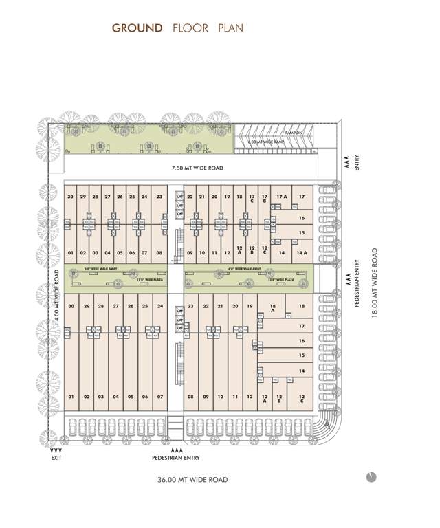  south street Block A And B Cluster Plan for ground Floor