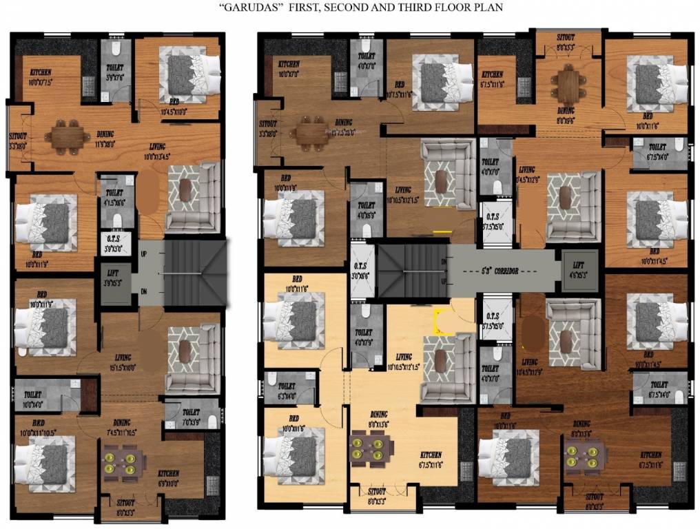  garudas  Sri Krishna Garudas Typical Cluster Plan