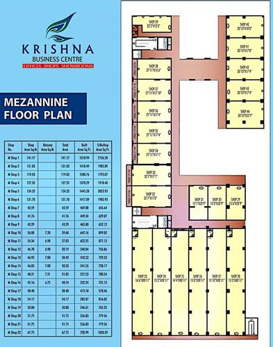  krishna-business-centre Krishna Business Centre Mezannine Cluster Plan