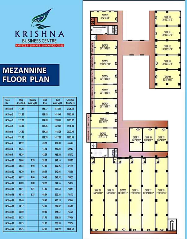 krishna business centre Krishna Business Centre Mezannine Cluster Plan