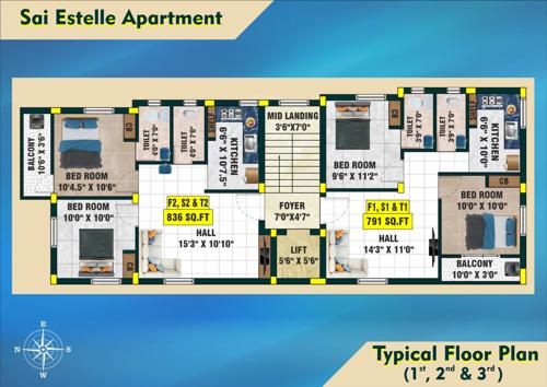  sai-estelle Sai Estelle Cluster Plan from 1st to 3rd Floor