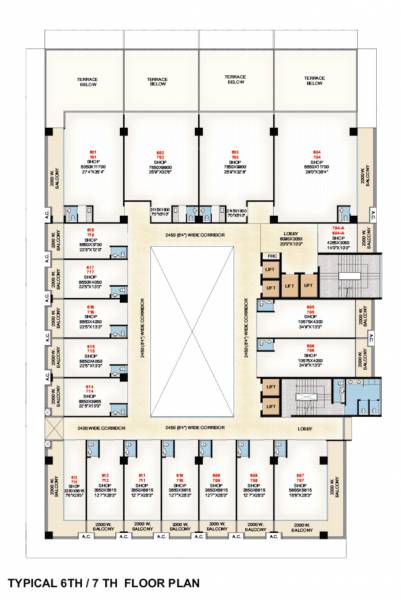  times-square Times Square Cluster Plan from 6th to 7th Floor