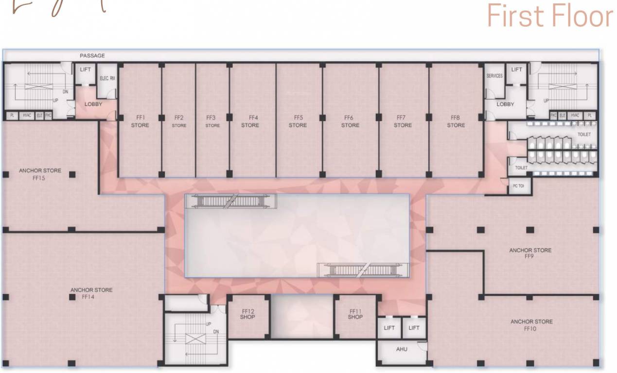  mall Prominent Mall Cluster Plan for 1st Floor