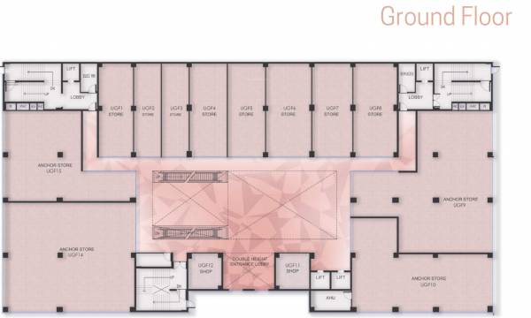  mall Prominent Mall Cluster Plan for ground Floor
