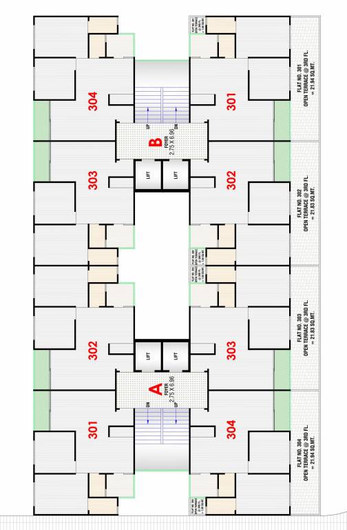  iconic tower Block A And B Cluster Plan For 3rd Floor