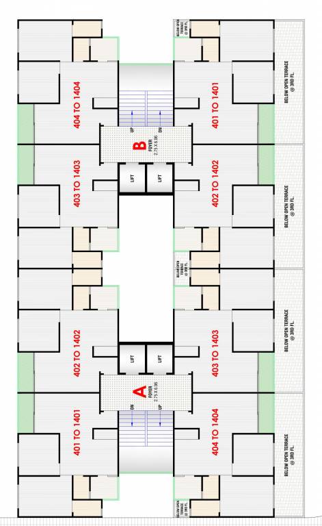  iconic tower Block A And B Cluster Plan From 4th To 14th Floor