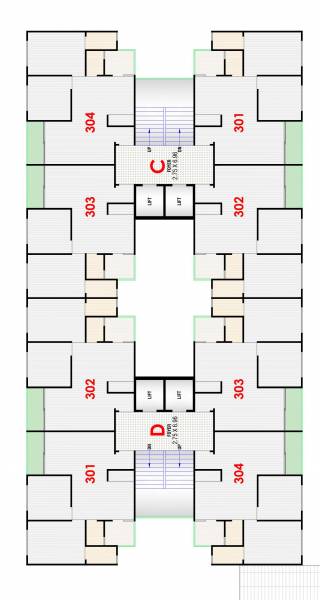  iconic-tower Block C And D Cluster Plan For 3rd Floor