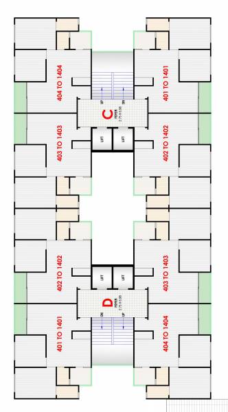  iconic-tower Block C And D Cluster Plan From 4th To 14th Floor