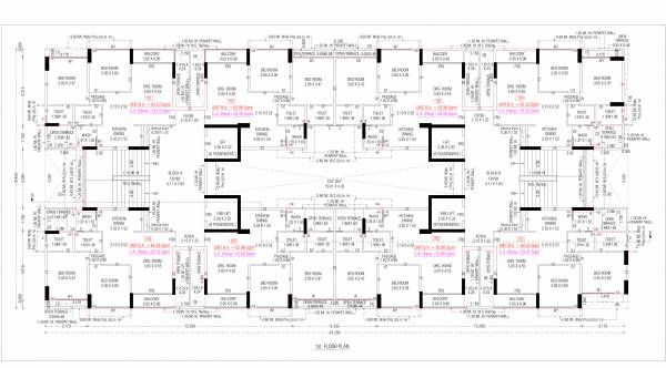  adarsh-lotus Block A & B Cluster Plan for 1st Floor