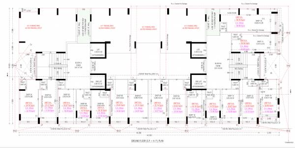  adarsh-lotus Block A & B Ground Floor Cluster Plan