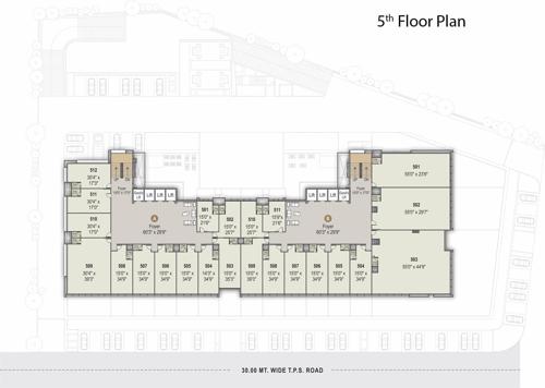  unicus-shyamal Block A And B Cluster Plan for 5th Floor