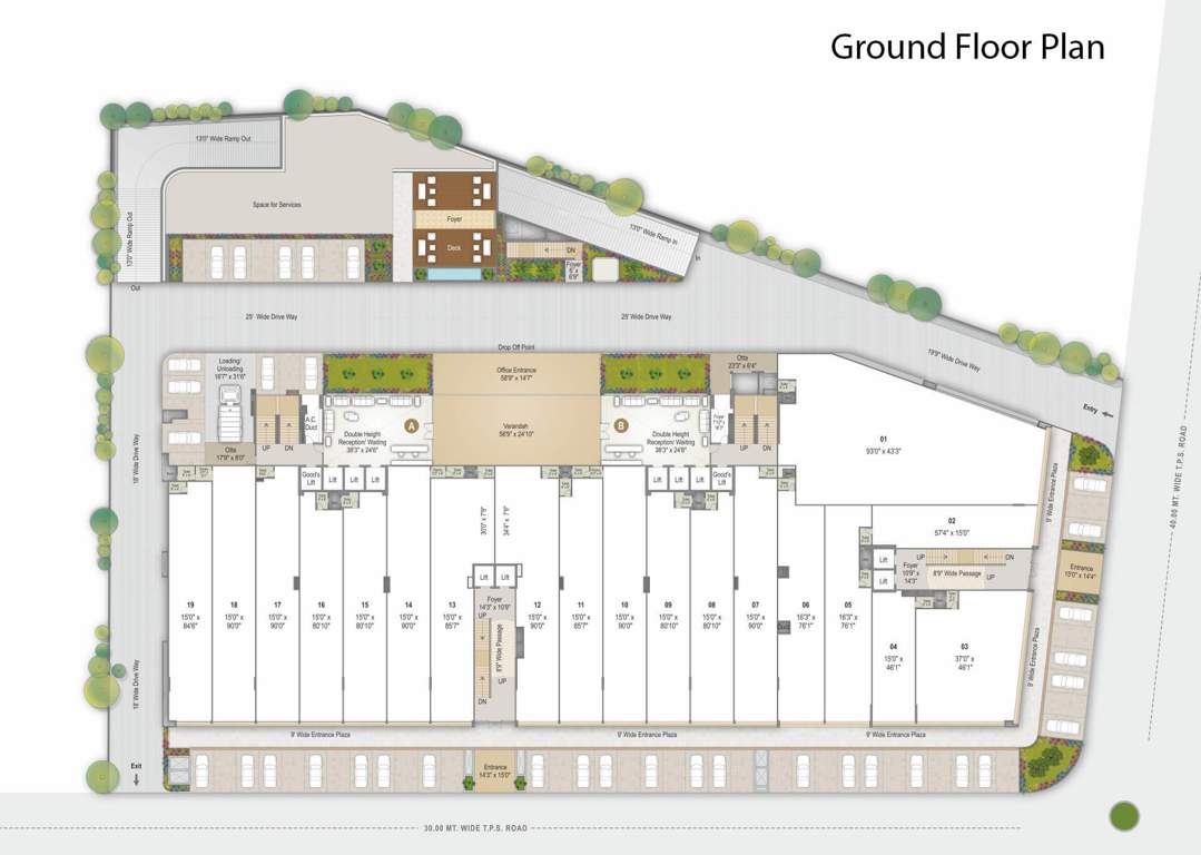  unicus shyamal Block A And B Cluster Plan for ground Floor