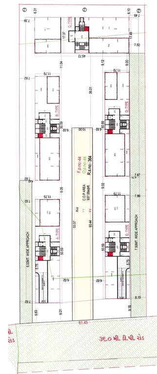  om shashwat Block A,B,C,D,E Cluster Plan For Ground Floor