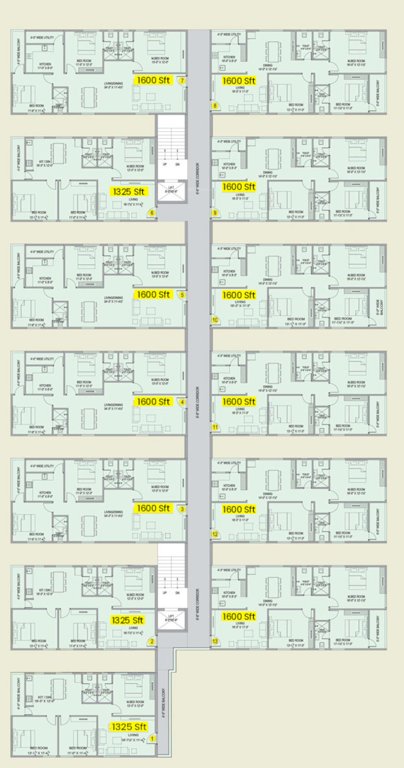  green garden Green Garden Cluster Plan For Typical Floor Plan