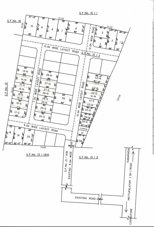 ooty garden Layout Plan