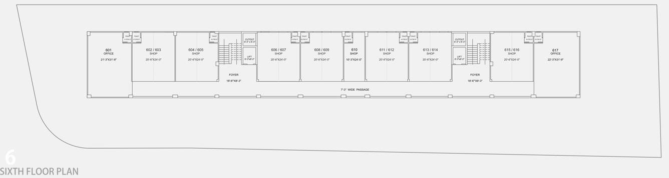  s one A+B Cluster Plan For 6th Floor