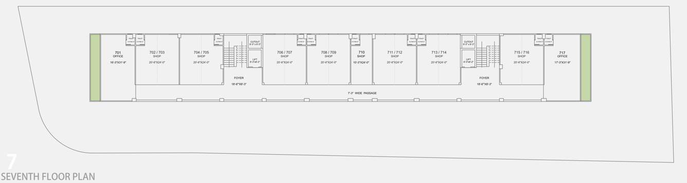  s one A+B Cluster Plan For 7th Floor