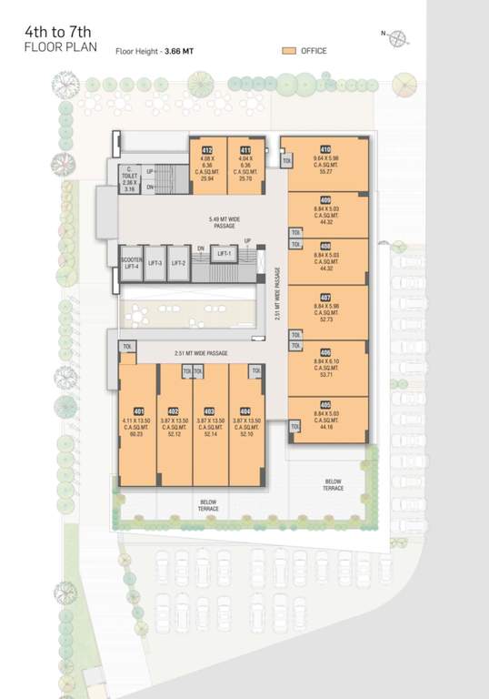 the profit The Profit Cluster Plan from 4th to 7th Floor