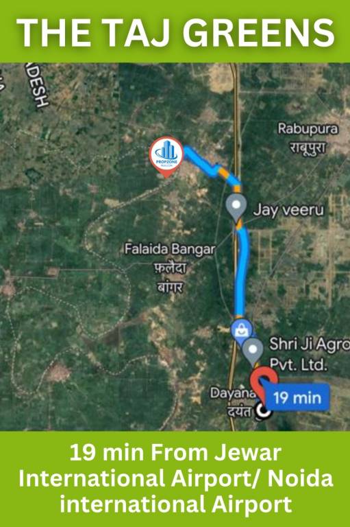 the taj greens Location Plan