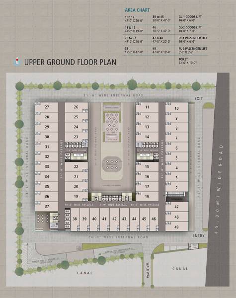Sangini Textile Hub B Cluster Plan for Upper ground Floor textile-hub-b Sangini Textile Hub B Cluster Plan for Upper ground Floor