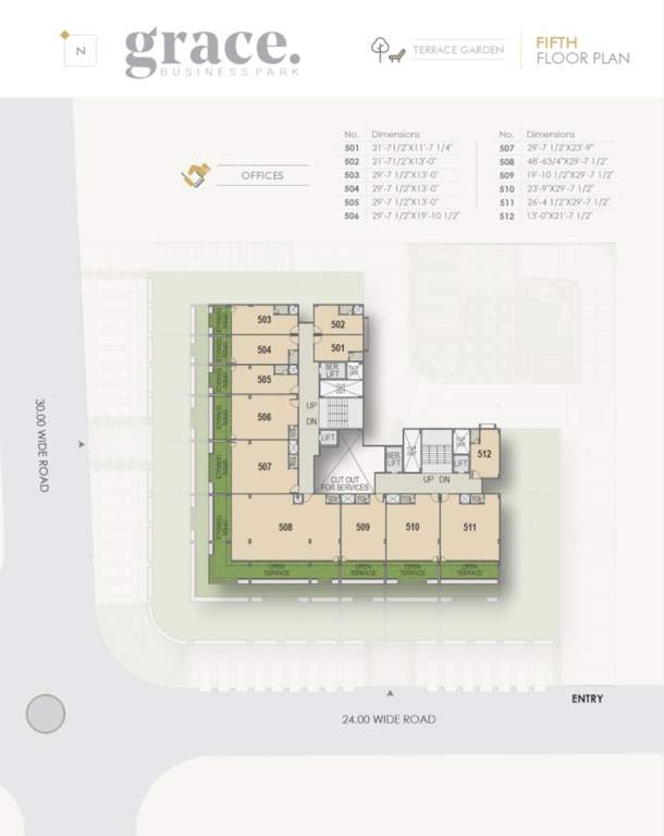 business park 1 Cluster Plan For 5th Floor