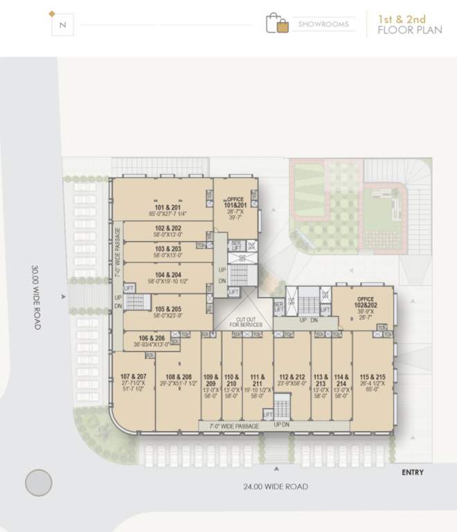  business park 1 Cluster Plan From 1st To 2nd Floor