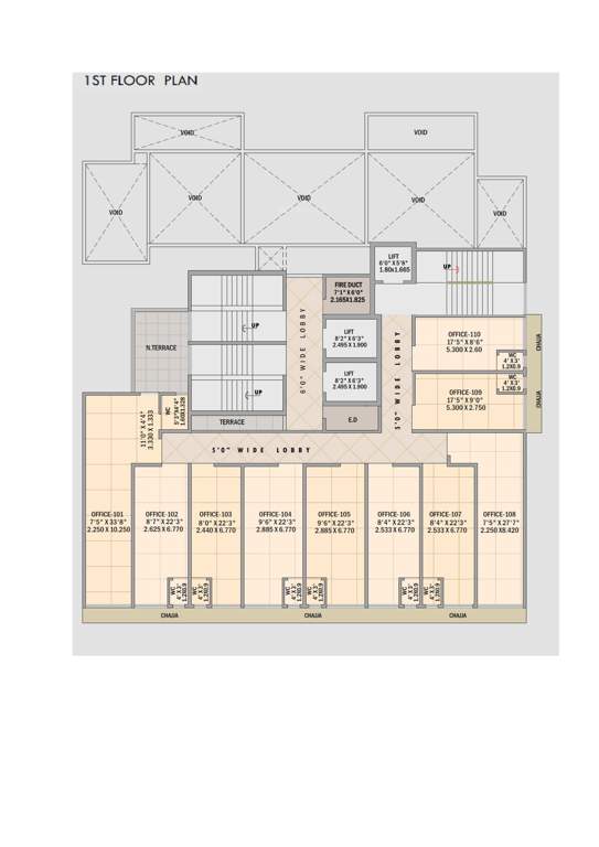  exotica Superior Exotica Cluster Plan for 1st Floor