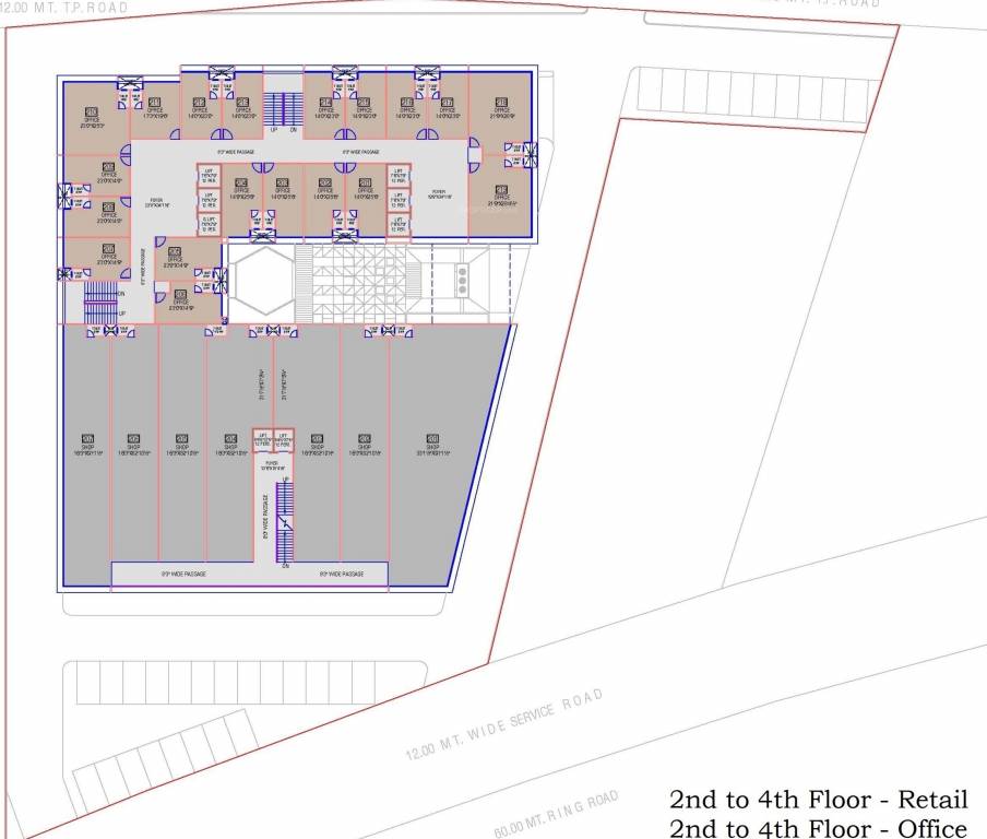  arcade Shaligram Arcade Cluster Plan From 2nd To 4th Floor
