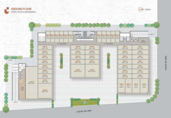 Unique Square Cluster Plan for ground Floor unique-square Unique Square Cluster Plan for ground Floor