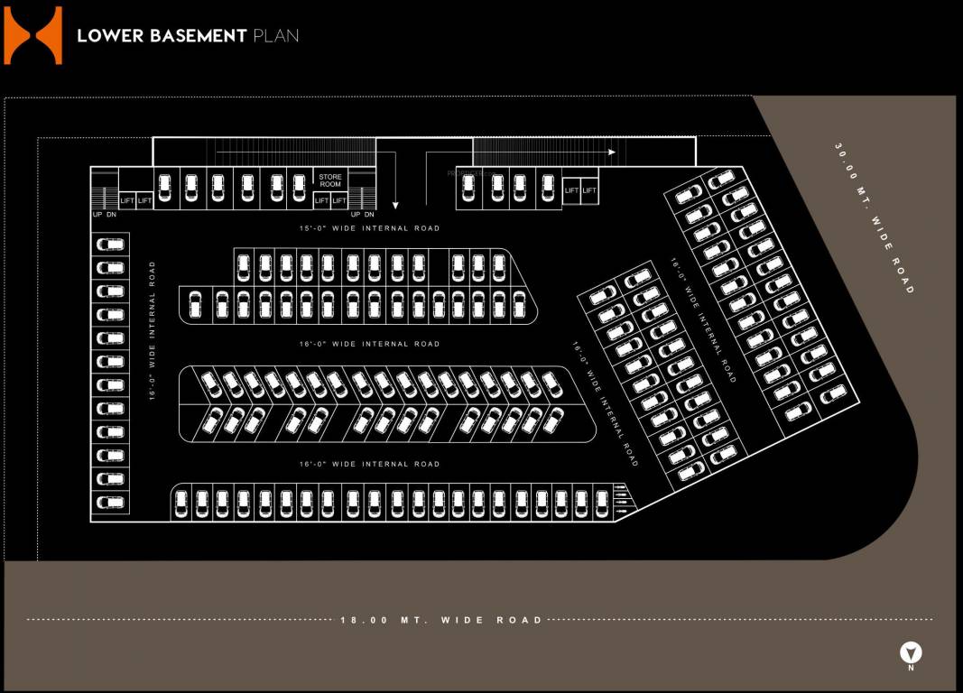  square Time Square Lower Basement Cluster Plan